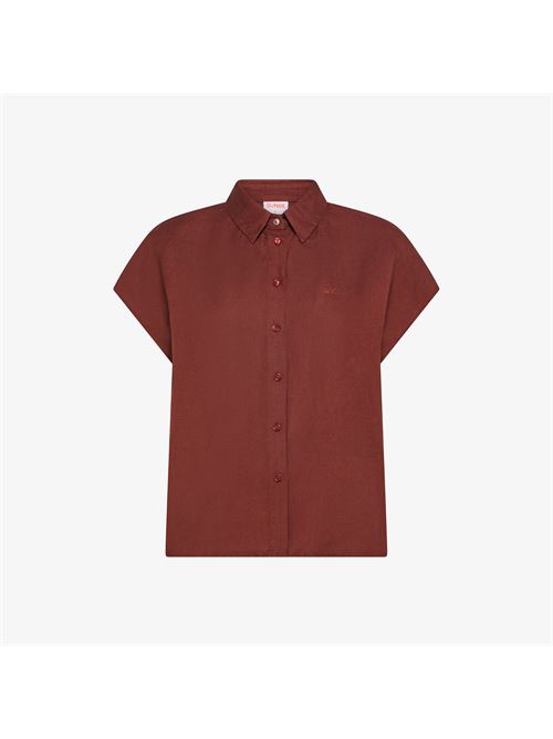 shirt no sleeveles linen SUN 68 | S3621571
